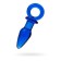 Anal sleeve Sexus Glass, Glass, Blue, 14 cm, D = 3.5 cm