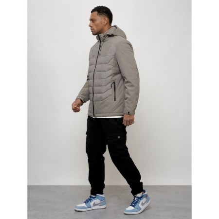 Male spring jacket, size 48, gray color-1