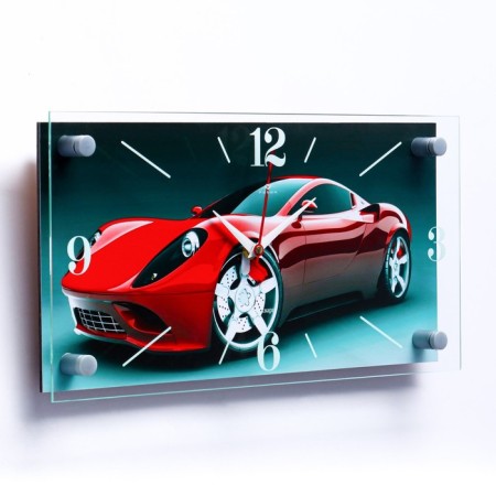 Carty clock, series: transport, "sports car", smooth move, 19 x 39 cm-1