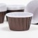 Muffin baking uniform, brown, 3.8 x 3 cm