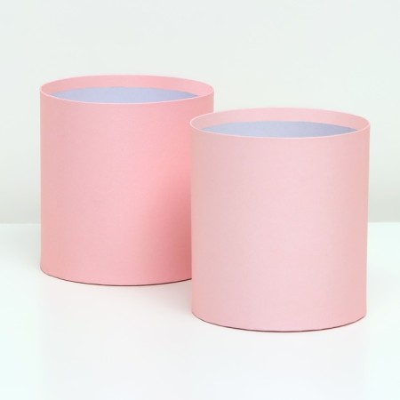 Set of round boxes 2B1, "cream", without a cover, 10 x 10 x 10.5 cm-1