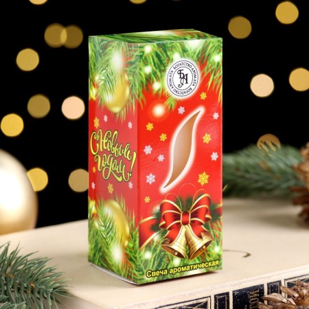 Fragrant New Year's candle "Fairytale New Year", 4 × 6 cm, Imbmir cookies, in the box-2