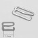 Hand hook, metal, 15 mm, 20 pcs, silver color