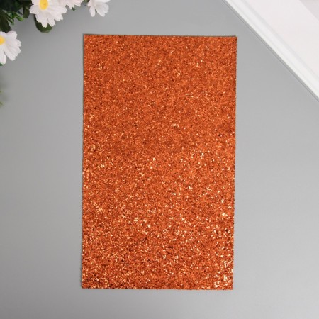 Liszt for creativity claims. Kozh "Large brushes" Orange sheet 33x20 cm thick 0.84 mm-1