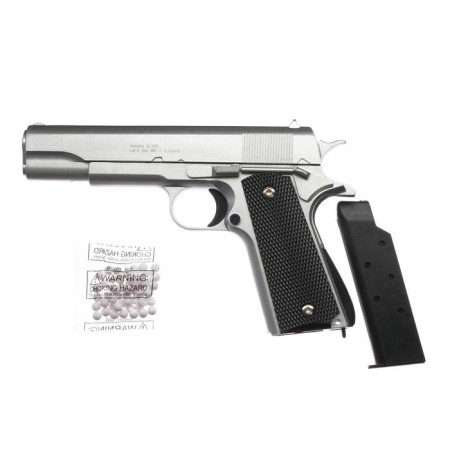 Strikeball gun "Galaxy" COLT 1911, silver, feces. 6 mm-5