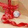 Satin tape "Happy New Year", red, 4 cm × 5 meters