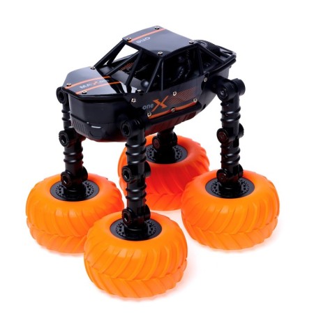 Acrobat radio -controlled jeep, performs tricks, works on the battery, color black-6