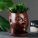 Pot - Organizer "Head" Brown, 1.3 l / 16x16x14cm