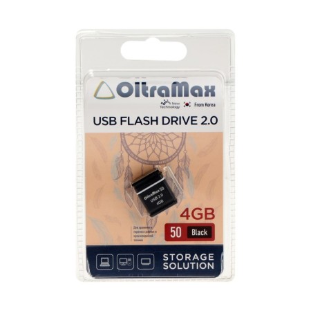 OLTRAMAX 50, 4 GB, USB2.0 flash drive, Thu up to 15 MB/s, PLO up to 8 Mb/s, black-1