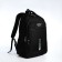 Youth backpack from textiles, 2 parts with a zipper, 4 pockets, black/green color