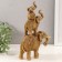 Souvenir Polystone 3D "Elephants Pyramid" Dark Gold 20x7x30 cm