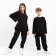 Kidsa (sweatshirt, trousers) minku color black, height 146 cm