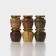 A set of glass cans with a golden lid and label, TO-82, 0.55 l, 6 pcs