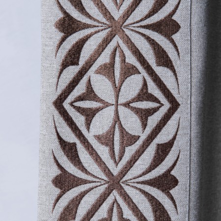 Set of curtains "Dupont", size 200 x 280 cm, beige - gray-1
