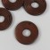 Decor for creativity wood "circles" dark brown 4x4x0.5 cm