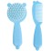 Hair care kit: comb and brush "Bear", blue color