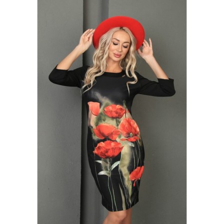 Women's dress, size 44, black color-8