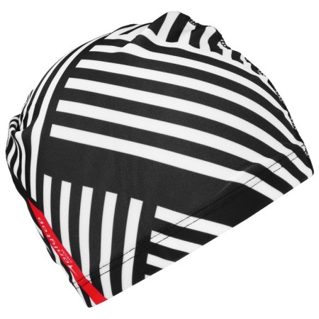 Hat of swimming adult onlytop "black and white", fabric, girth 54-60 cm-3