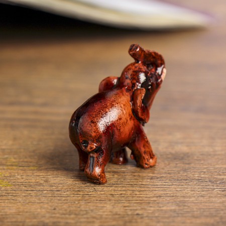 Souvenir Polystone "Elephant baby" under the red tree 3.5x4x1.8 cm-3