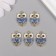 Decor for creativity metal, rhinestones "owl" gold 2.1x3x0.4 cm