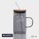 Magistro Bank "Eco", 620 ml, pen, tube, bamboo cover, glass, black
