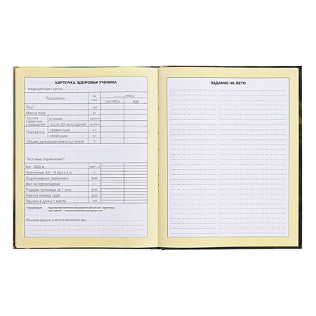 Diary for grades 1-4, solid cover "animals", matte lamination, selective varnish, block 60 g/m2-12