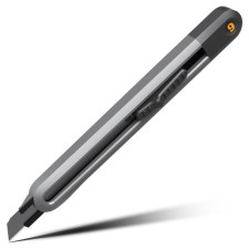Нож технический Deli HT4009 104615, софттач, черный, 9 мм