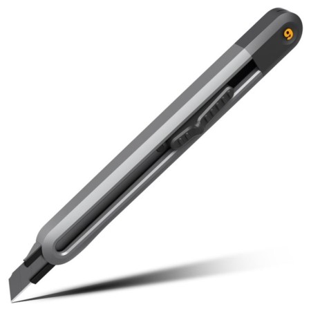 Technical knife Deli HT4009 104615, Softtach, Black, 9 mm