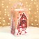 New Year. Gift box New Year's tetrahedral large "Christmas trees" 10 x 10 x 18 cm.