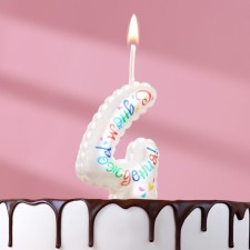 Candle in the cake on the skewer 