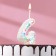 Candle in the cake on the skewer "Air number. Birthday!", Number 4