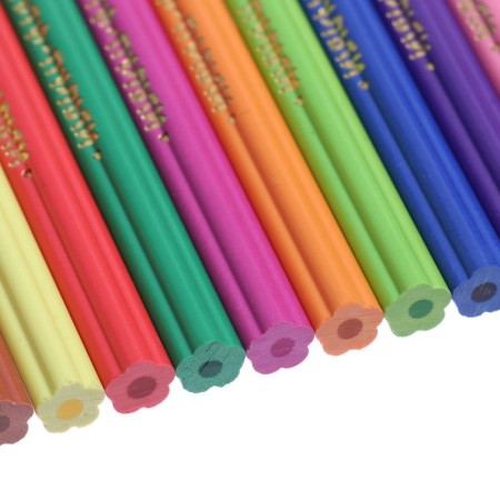 Pencils 12-Tsv multi-bullets "Flower", plastic, non-deposit, forms of building, Euro under 340565-2