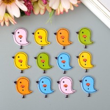 A set of buttons of decorative wood 