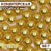 Sprinking confectionery "Metal gold", 10 mm, 50 g