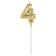 Candle in the cake on the skewer "Almaz", the number "4", gold, 4.5 cm