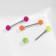 Piercing in the language "Balls", l = 1.9 cm, the color of the mix in silver (set 12 pcs.)