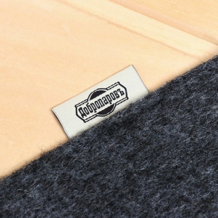Bath mat "Classic" felt, gray, 47x38cm-1