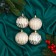 Set of balls plastic D-8 cm, 4 pcs "Avery" stripes, silver