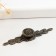 Decorative metal handle "Foliage" (set 2 pcs) 8.5x1.7x0.7 cm