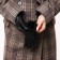 Gloves are female, dimensionless, without insulation, black color