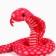 Soft toy "cobra", 15 cm, red color
