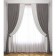 Set of curtains "Latur", size 170 x 270 cm, white / gray