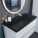 Sink uperwood Classic quartz 90 cm, quartz, black matte, coal