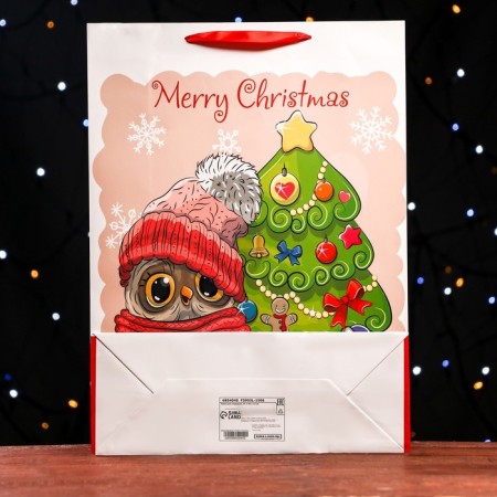 Laminated “New Year's Owl” packet 32 ​​x 12 x 42 cm-1