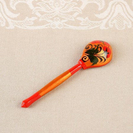 Sugar, with a spoon, 10 × 9 cm, Khokhloma-11