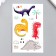 Tattoo on the body color phosphorus "dinosaurics" mix 12x7.5 cm