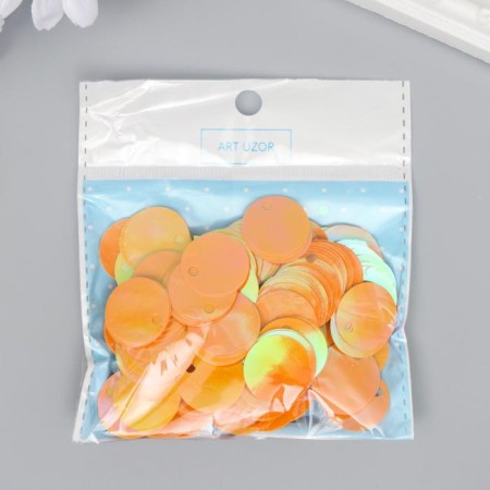 Sequins "circle" orange set 30 g d = 2 cm-2