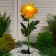 Garden lamp on the solar battery "Chrysanthemum Yellow", 75 cm, 1 LED, glow white