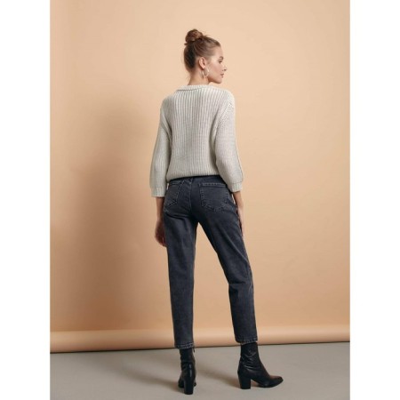 Women's jeans with a high landing CONTE Elegant Mom Fit, size m, color Washed Grey-1