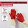 Commercial domestic gloves, latex, size XL, 53 g, red color